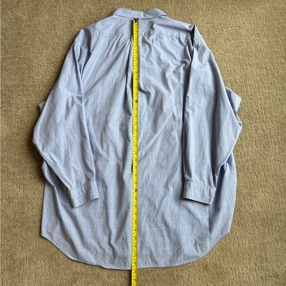 Ralph Lauren Yarmouth 100% Cotton Lighter Blue Men's Size 17 1/2 - Picture 8 of 8